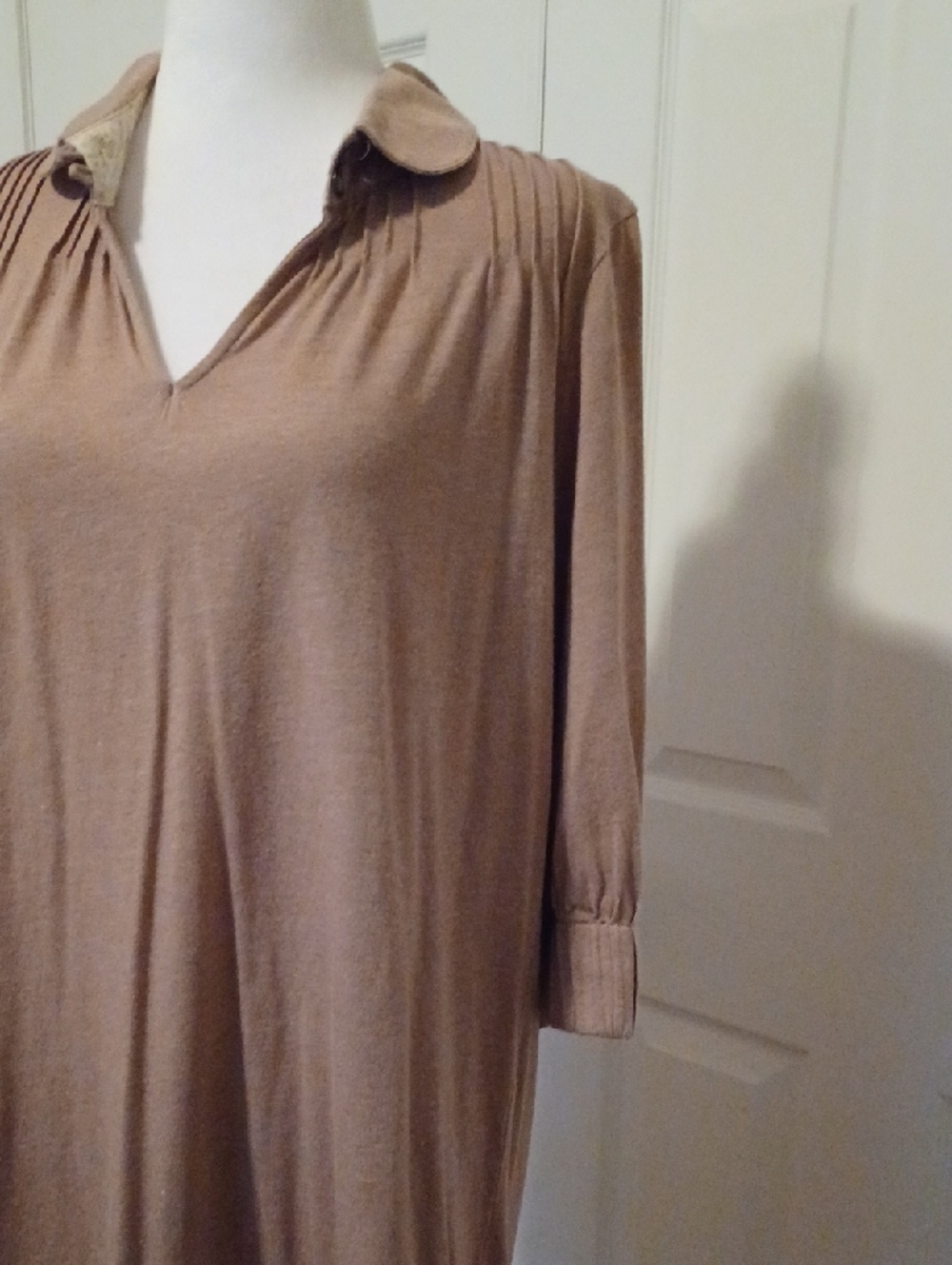 <> Free People Light Brown Layered Tunic Top Women's Size Large - Picture 13 of 14
